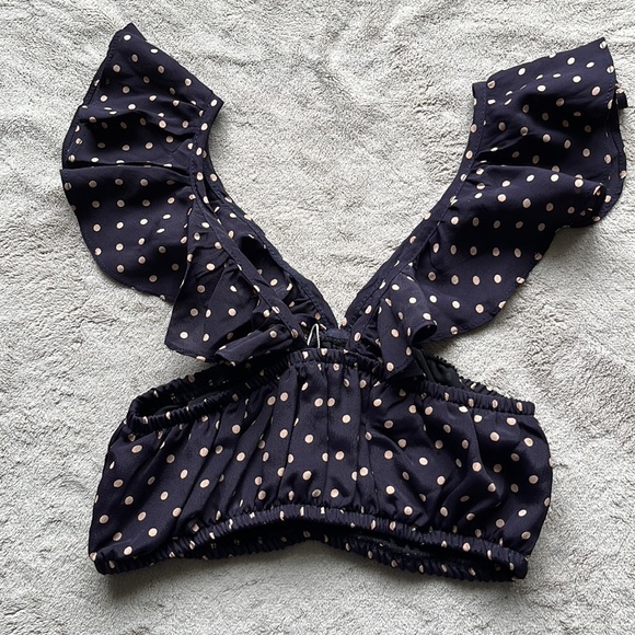 🤩 For Love And Lemons Polka Dot Crop Top - Picture 5 of 9